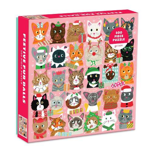 Cover image for Festive Furballs 500 Piece Puzzle