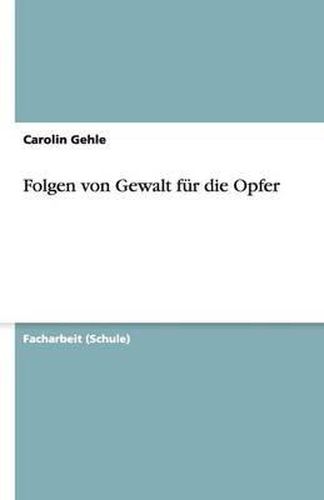 Cover image for Folgen von Gewalt fur die Opfer