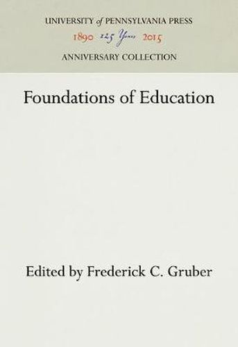 Cover image for Foundations of Education