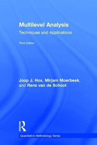 Cover image for Multilevel Analysis: Techniques and Applications, Third Edition