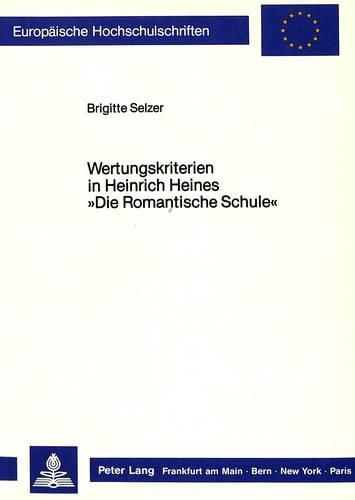 Cover image for Wertungskriterien in Heinrich Heines -Die Romantische Schule-