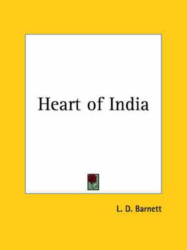 Cover image for Heart of India (1913)