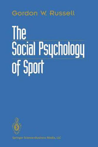 Cover image for The Social Psychology of Sport