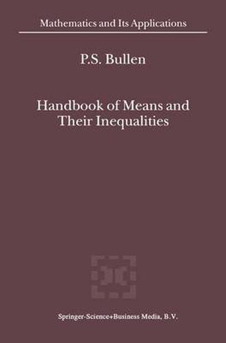 Cover image for Handbook of Means and Their Inequalities