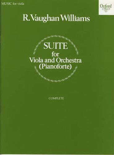 Cover image for Suite for Viola and Orchestra: Reduction for Viola and Piano