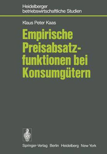 Cover image for Empirische Preisabsatzfunktionen bei Konsumgutern