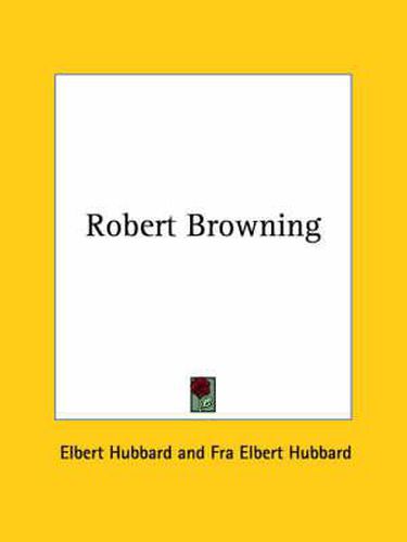 Cover image for Robert Browning