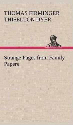 Cover image for Strange Pages from Family Papers