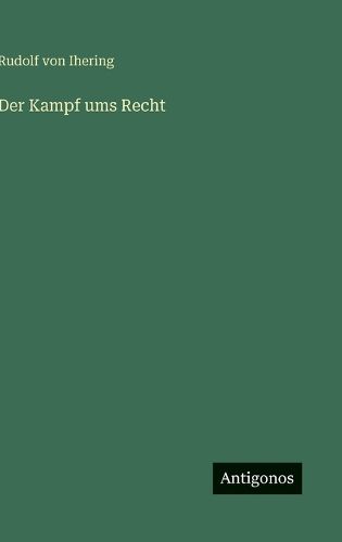 Cover image for Der Kampf ums Recht