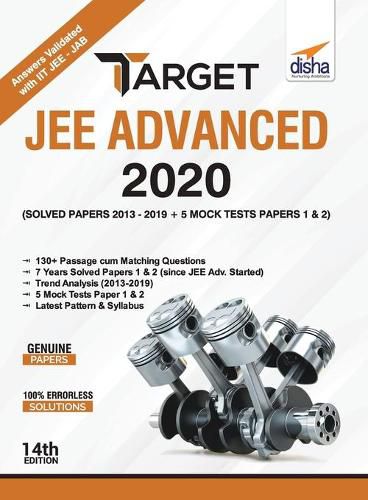 Cover image for TARGET JEE Advanced 2020 (Solved Papers 2013 - 2019 + 5 Mock Tests Papers 1 & 2) 14th Edition
