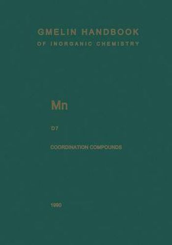 Cover image for Mn Manganese: Coordination Compounds 7