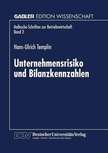 Cover image for Unternehmensrisiko Und Bilanzkennzahlen