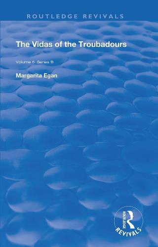 Cover image for The Vidas of the Troubadours