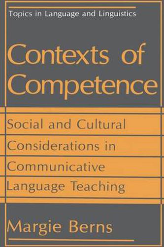 Cover image for Contexts of Competence: Social and Cultural Considerations in Communicative Language Teaching