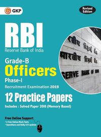 Cover image for Rbi 2019 Grade B Officers Ph I 12 Practice Papers