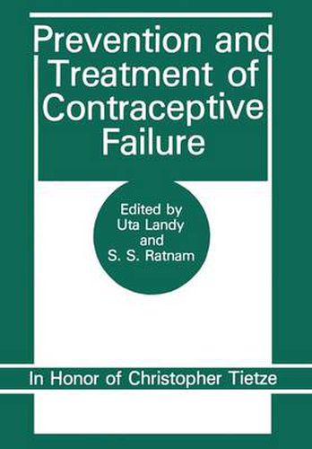 Cover image for Prevention and Treatment of Contraceptive Failure: In Honor of Christopher Tietze