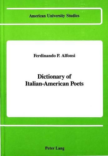 Cover image for Dictionary of Italian-American Poets