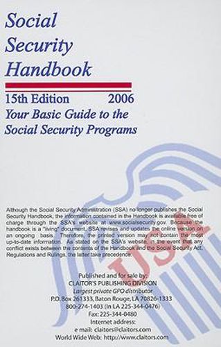 Cover image for Social Security Handbook: Your Basic Guide to the Social Security Programs