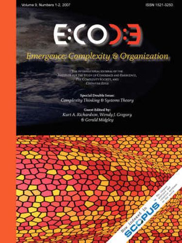 Cover image for Emergence: Complexity & Organization (9.1-2)