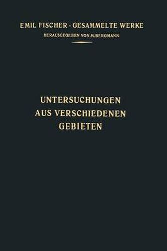 Cover image for Untersuchungen Aus Verschiedenen Gebieten: Vortrage Und Abhandlungen Allgemeinen Inhalts