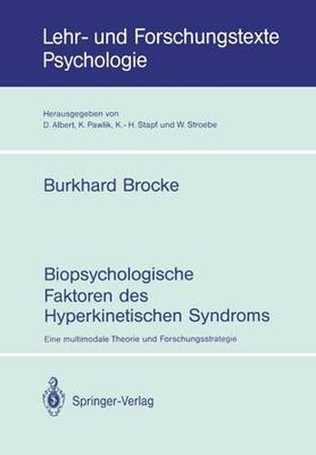 Cover image for Biopsychologische Faktoren des Hyperkinetischen Syndroms