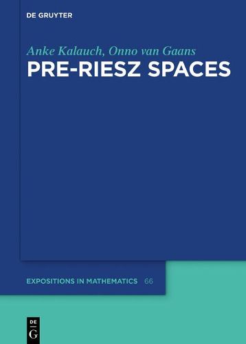 Cover image for Pre-Riesz Spaces