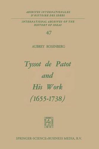 Cover image for Tyssot de Patot and His Work 1655-1738