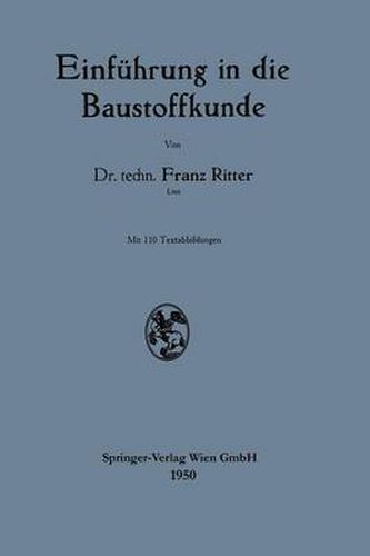 Cover image for Einfuhrung in Die Baustoffkunde