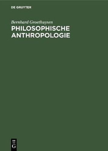 Cover image for Philosophische Anthropologie