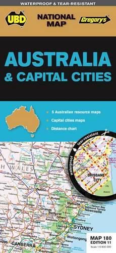 Australia & Cities Map 180 11th ed (waterproof)