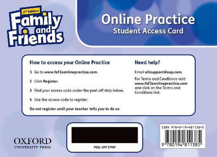 Cover image for Family and Friends: Level 3: Online Practice (Student) Access Card