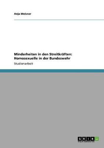 Cover image for Minderheiten in den Streitkraften: Homosexuelle in der Bundeswehr