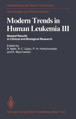 Cover image for Modern Trends in Human Leukemia III: Newest Results in Clinical and Biological Research