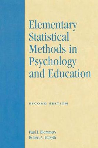 Cover image for Elementary Statistical Methods in Psychology and Education