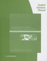 Cover image for Student Solutions Manual for Kleinbaum's Applied Regression Analysis  and Other Multivariable Methods, 5th