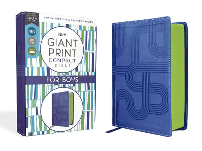 Cover image for NIrV, Giant Print Compact Bible for Boys, Leathersoft, Blue, Comfort Print