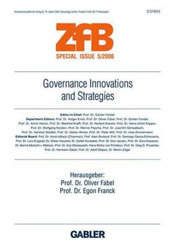 Cover image for Governance Innovations and Strategies