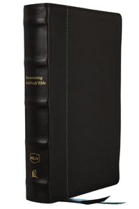 Cover image for Encountering God Study Bible: Insights from Blackaby Ministries on Living Our Faith (NKJV, Black Genuine Leather, Red Letter, Comfort Print, Thumb Indexed)