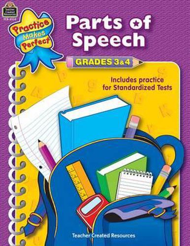 Cover image for Parts of Speech Grades 3-4