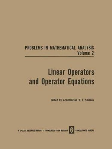 Cover image for Linear Operators and Operator Equations