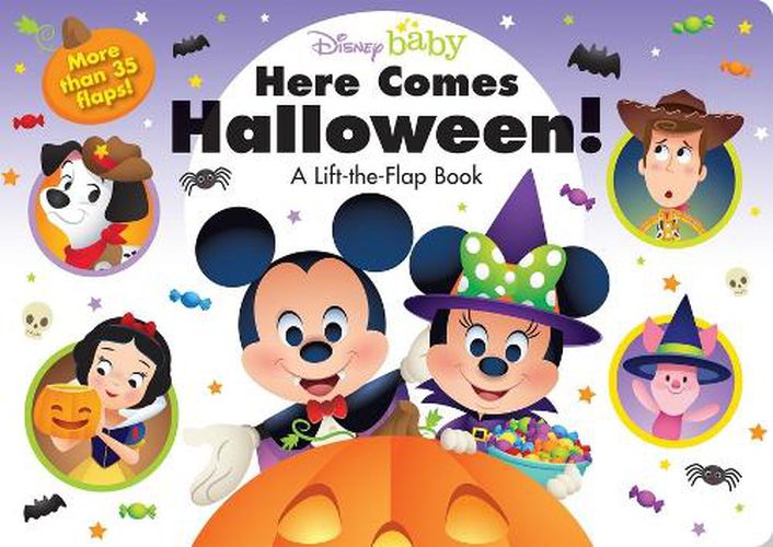 Cover image for Here Comes Halloween! (Disney Baby: A Lift-the-Flap Book)