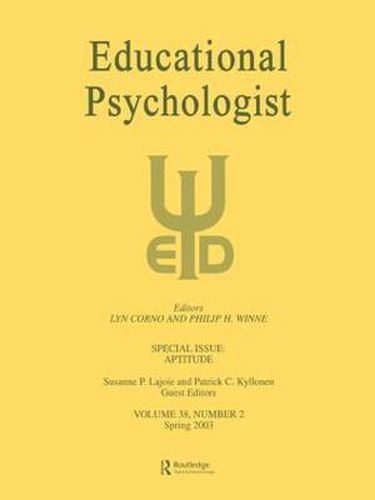 Cover image for Educational Psychologist: Official Publication of the Division of Educational Psychology of the American Psychological Association