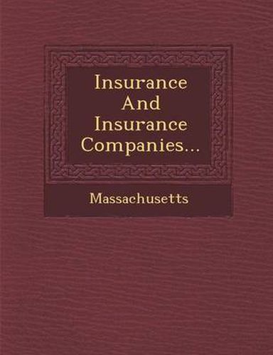 Cover image for Insurance and Insurance Companies...