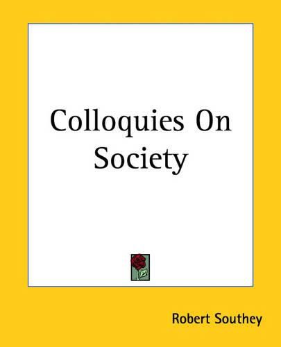 Cover image for Colloquies On Society