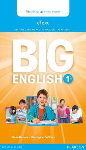 Cover image for Big English 1 Pupil's eText access code (standalone)