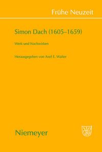 Cover image for Simon Dach (1605-1659): Werk Und Nachwirken