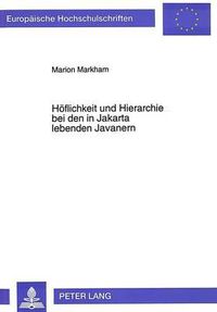 Cover image for Hoeflichkeit Und Hierarchie Bei Den in Jakarta Lebenden Javanern