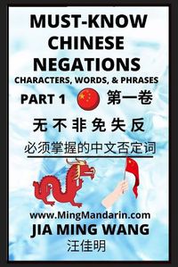 Cover image for Must-know Mandarin Chinese Negations (Part 1) -Learn Chinese Characters, Words, & Phrases, English, Pinyin, Simplified Characters