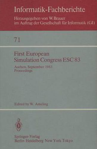 Cover image for First European Simulation Congress ESC 83: Aachen, September, 12-16, 1983 Proceedings