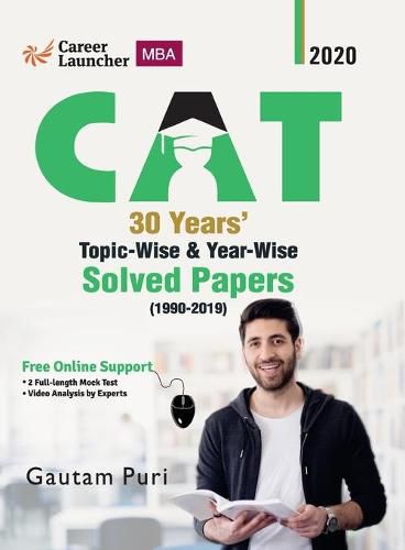 Cover image for Cat 2020: 30 Years' Topic-wise & Year-wise Solved Papers 1990-2019